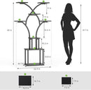 8-Tier Indoor Plant Stand with Grow Light – 60-Inch Tall Plant Shelf