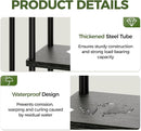 4-Tier Corner Metal Plant Stand – Black Wood & Metal Shelf