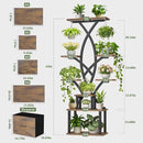 8-Tier Indoor Plant Stand with Grow Lights, Storage Drawer & Hooks – 65-Inch Tall Plant Shelf