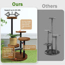 4-Tier Corner Plant Stand – Tall Metal & Wood Plant Shelf Holder