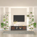65-Inch Indoor Plant Stand with 8 Grow Lights – 10-Tier White Half Moon Shelf