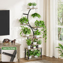 8-Tier Indoor Plant Stand with Grow Lights – 62-Inch S-Shaped Corner Plant Shelf