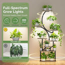 8-Tier Indoor Plant Stand with Grow Lights – 62-Inch S-Shaped Corner Plant Shelf