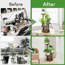 4-Tier Corner Plant Stand – Tall Metal & Wood Plant Shelf Holder