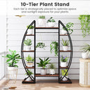 10-Tier Indoor Plant Stand with Grow Lights – 63-Inch Tall Plant Shelf