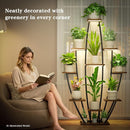 10-Tier Indoor Plant Stand with Grow Lights – Tall Plant Shelf